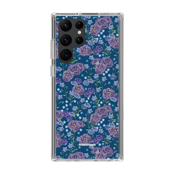 スリムプロテクションケース［ 日比谷花壇 - FloralSymphony - ネイビー ］