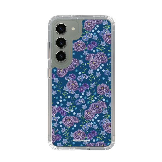 スリムプロテクションケース［ 日比谷花壇 - FloralSymphony - ネイビー ］