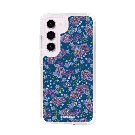 スリムプロテクションケース［ 日比谷花壇 - FloralSymphony - ネイビー ］