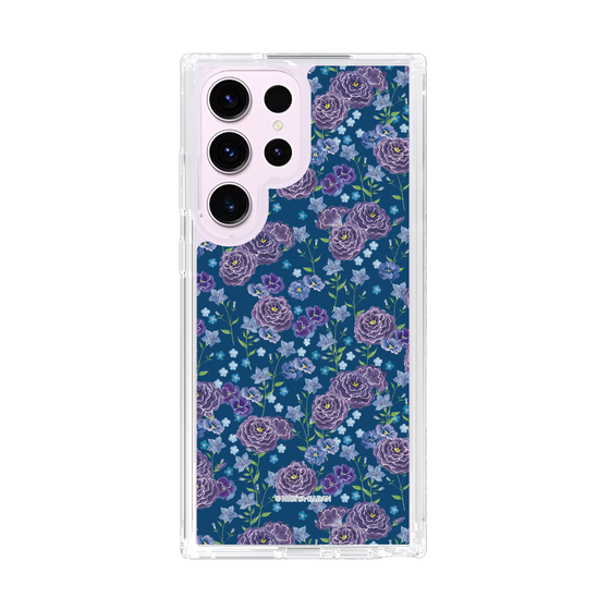 スリムプロテクションケース［ 日比谷花壇 - FloralSymphony - ネイビー ］