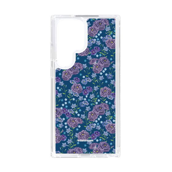 スリムプロテクションケース［ 日比谷花壇 - FloralSymphony - ネイビー ］