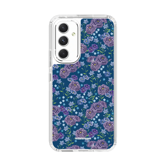 スリムプロテクションケース［ 日比谷花壇 - FloralSymphony - ネイビー ］