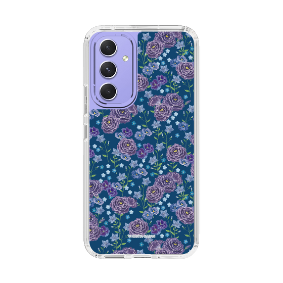 スリムプロテクションケース［ 日比谷花壇 - FloralSymphony - ネイビー ］