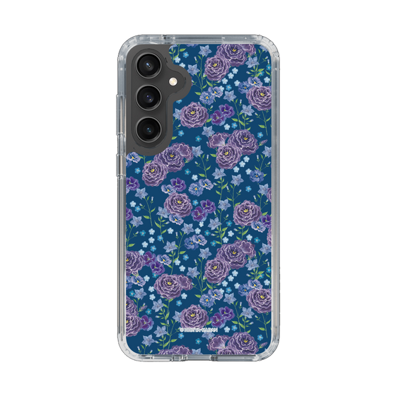 スリムプロテクションケース［ 日比谷花壇 - FloralSymphony - ネイビー ］