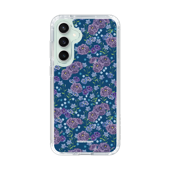 スリムプロテクションケース［ 日比谷花壇 - FloralSymphony - ネイビー ］