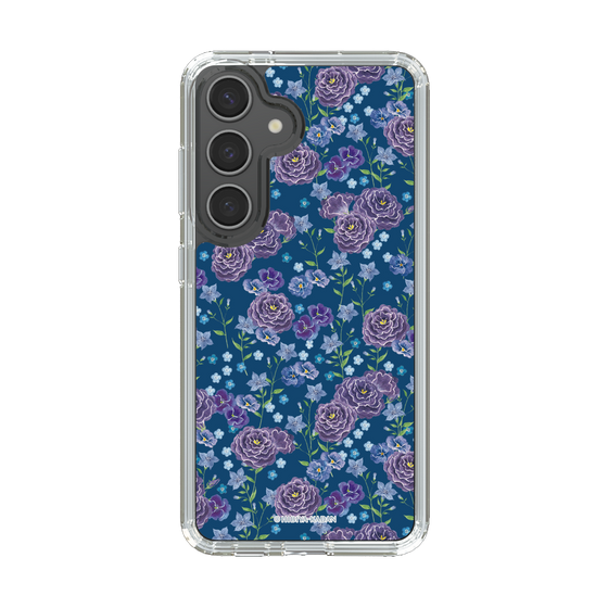 スリムプロテクションケース［ 日比谷花壇 - FloralSymphony - ネイビー ］