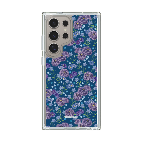 スリムプロテクションケース［ 日比谷花壇 - FloralSymphony - ネイビー ］