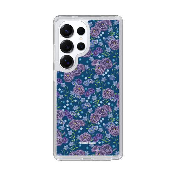 スリムプロテクションケース［ 日比谷花壇 - FloralSymphony - ネイビー ］