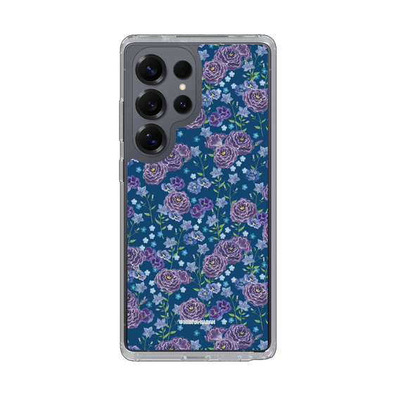 スリムプロテクションケース［ 日比谷花壇 - FloralSymphony - ネイビー ］