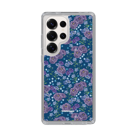 スリムプロテクションケース［ 日比谷花壇 - FloralSymphony - ネイビー ］