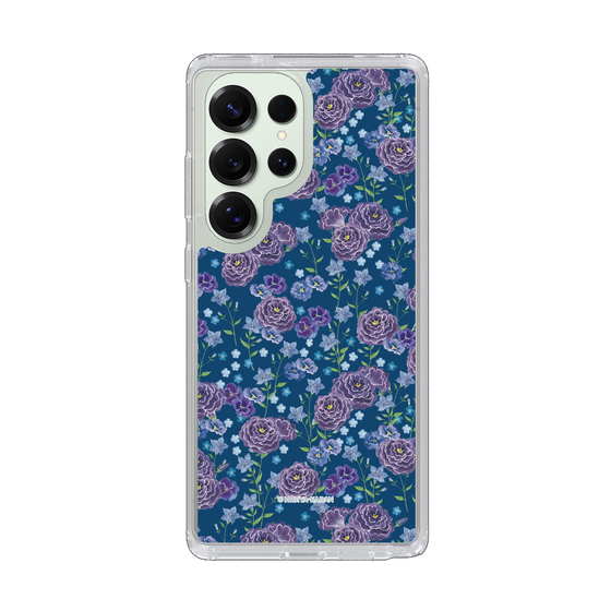 スリムプロテクションケース［ 日比谷花壇 - FloralSymphony - ネイビー ］