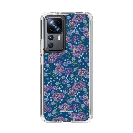 スリムプロテクションケース［ 日比谷花壇 - FloralSymphony - ネイビー ］