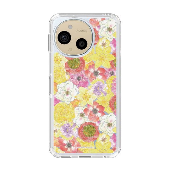 スリムプロテクションケース［ 日比谷花壇 - HarmonyinBloom - イエロー ］