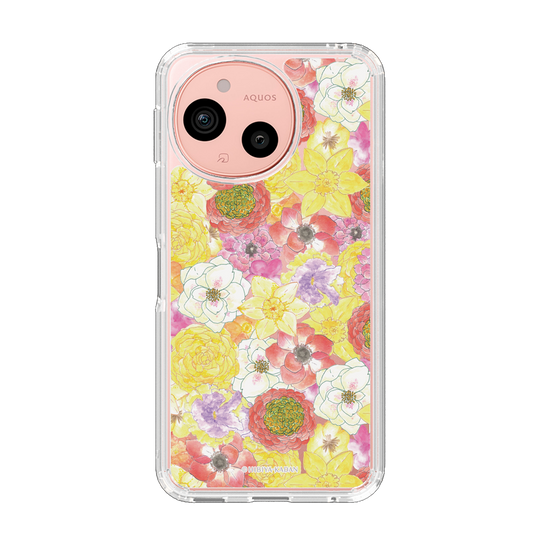 スリムプロテクションケース［ 日比谷花壇 - HarmonyinBloom - イエロー ］