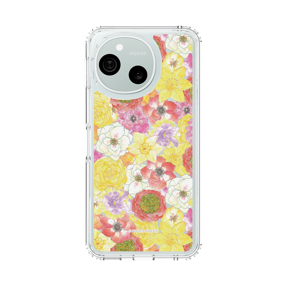 スリムプロテクションケース［ 日比谷花壇 - HarmonyinBloom - イエロー ］