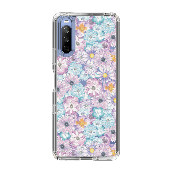 スリムプロテクションケース［ 日比谷花壇 - HarmonyinBloom - パープル ］