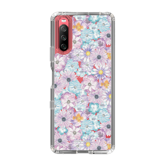スリムプロテクションケース［ 日比谷花壇 - HarmonyinBloom - パープル ］