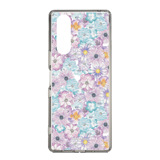スリムプロテクションケース［ 日比谷花壇 - HarmonyinBloom - パープル ］