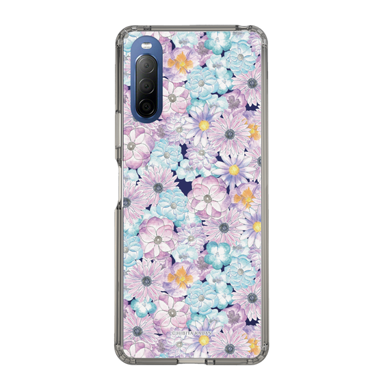 スリムプロテクションケース［ 日比谷花壇 - HarmonyinBloom - パープル ］