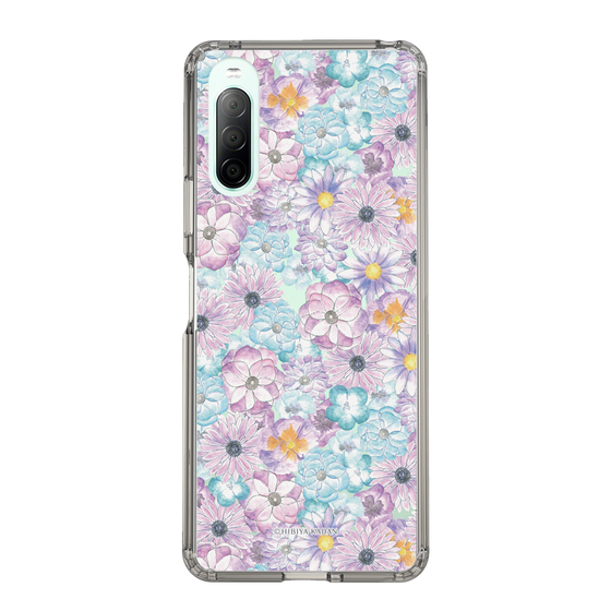 スリムプロテクションケース［ 日比谷花壇 - HarmonyinBloom - パープル ］