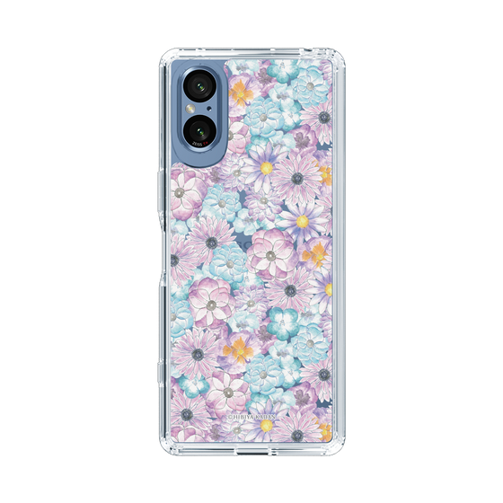 スリムプロテクションケース［ 日比谷花壇 - HarmonyinBloom - パープル ］