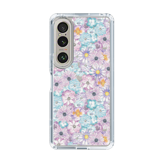 スリムプロテクションケース［ 日比谷花壇 - HarmonyinBloom - パープル ］