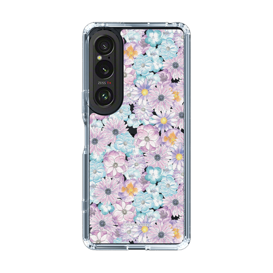 スリムプロテクションケース［ 日比谷花壇 - HarmonyinBloom - パープル ］