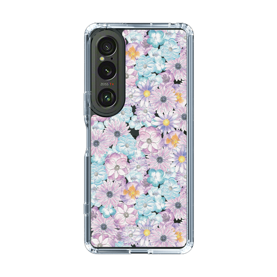 スリムプロテクションケース［ 日比谷花壇 - HarmonyinBloom - パープル ］