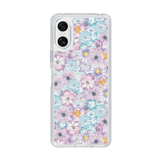 スリムプロテクションケース［ 日比谷花壇 - HarmonyinBloom - パープル ］