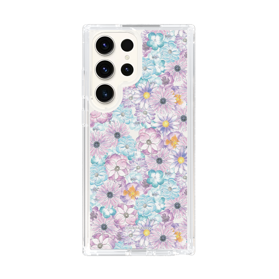 スリムプロテクションケース［ 日比谷花壇 - HarmonyinBloom - パープル ］