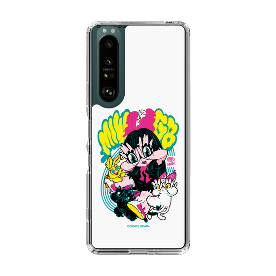 スリムプロテクションケース［ GRAPE BRAIN×MIW - グラフィック - ホワイト ］