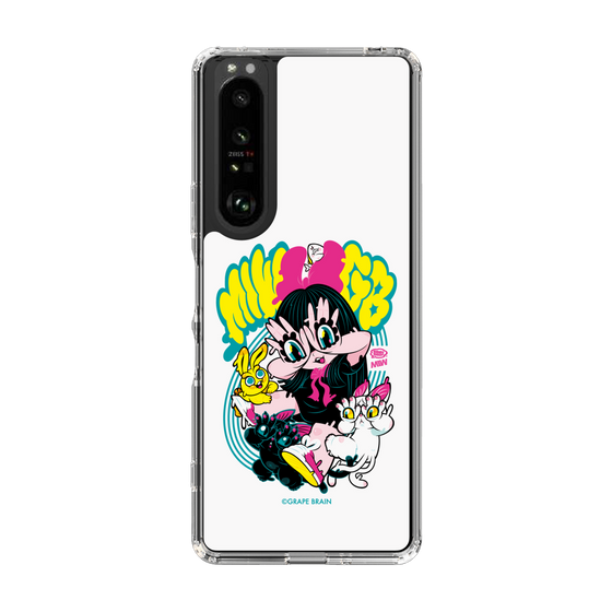 スリムプロテクションケース［ GRAPE BRAIN×MIW - グラフィック - ホワイト ］