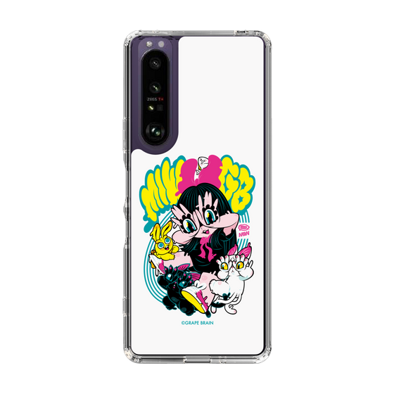 スリムプロテクションケース［ GRAPE BRAIN×MIW - グラフィック - ホワイト ］