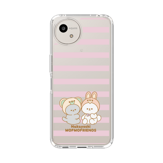 スリムプロテクションケース［ mofmofriends - ストライプ ］