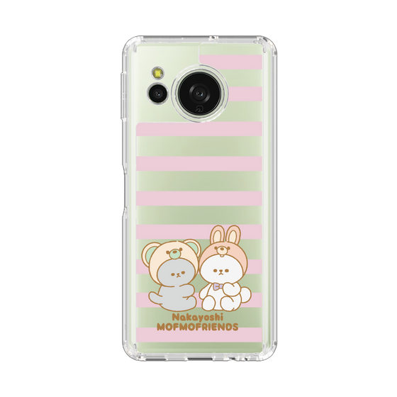 スリムプロテクションケース［ mofmofriends - ストライプ ］