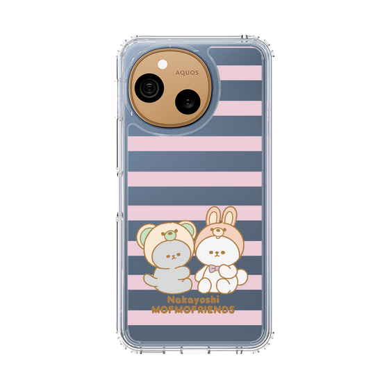 スリムプロテクションケース［ mofmofriends - ストライプ ］