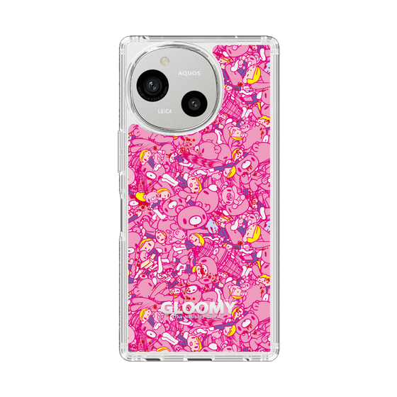 スリムプロテクションケース［ グルーミー - パターン - ピンク ］