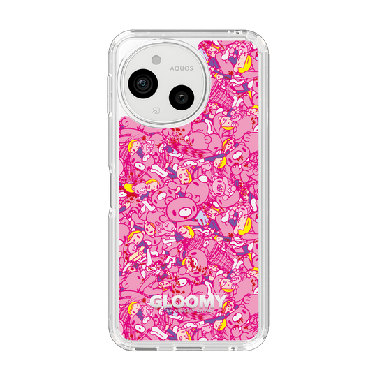 スリムプロテクションケース［ グルーミー - パターン - ピンク ］