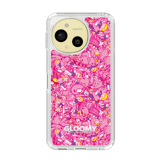 スリムプロテクションケース［ グルーミー - パターン - ピンク ］