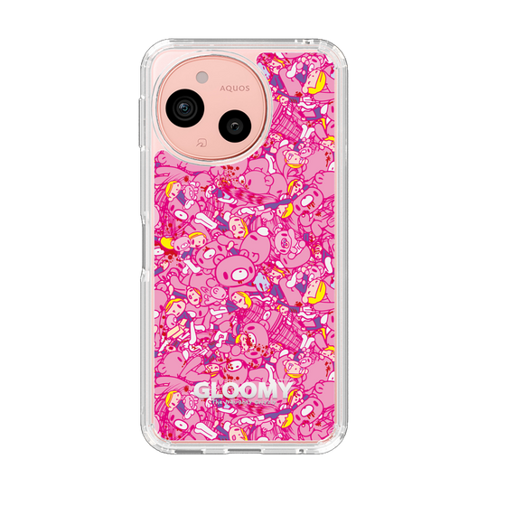 スリムプロテクションケース［ グルーミー - パターン - ピンク ］