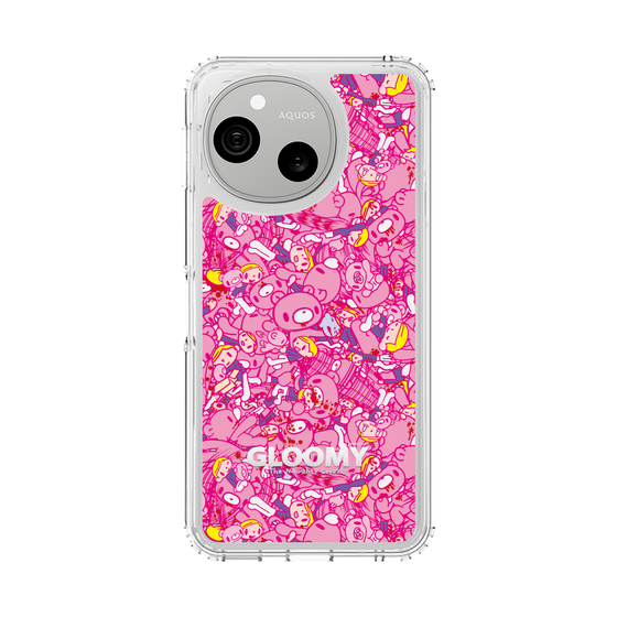 スリムプロテクションケース［ グルーミー - パターン - ピンク ］