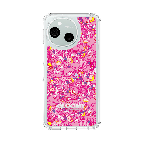 スリムプロテクションケース［ グルーミー - パターン - ピンク ］