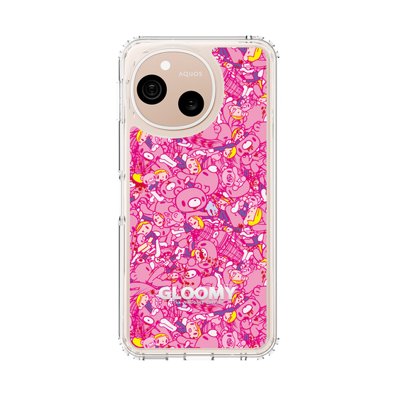 スリムプロテクションケース［ グルーミー - パターン - ピンク ］