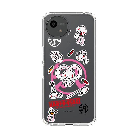 スリムプロテクションケース［ 汎用うさぎ - ステッカー ］