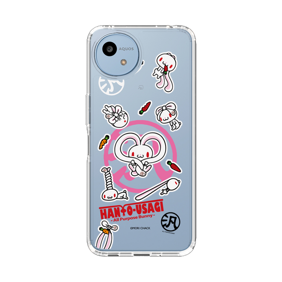 スリムプロテクションケース［ 汎用うさぎ - ステッカー ］