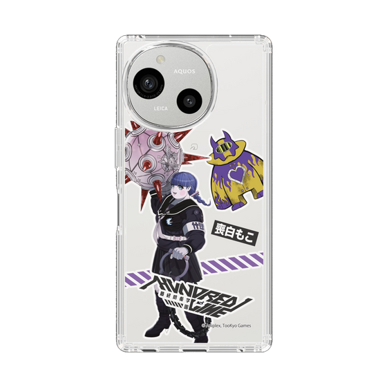 スリムプロテクションケース［ HUNDRED LINE -最終防衛学園- - ステッカー - 喪白もこ ］