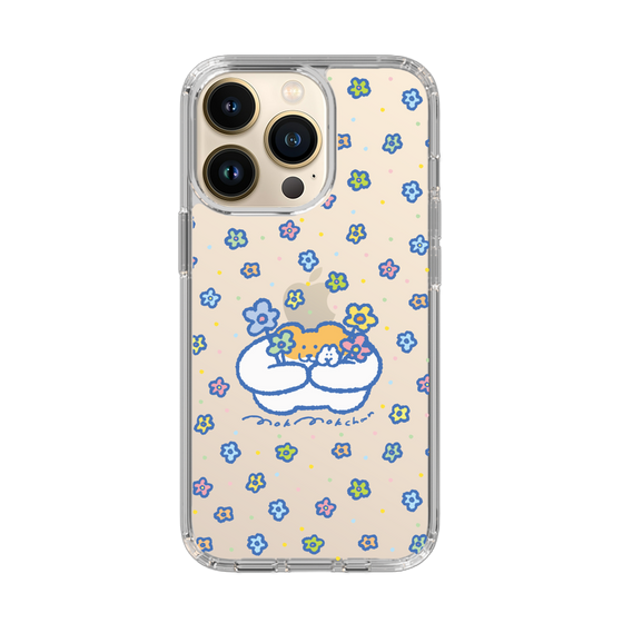 スリムプロテクションケース［ もくもくちゃん - フラワー ］