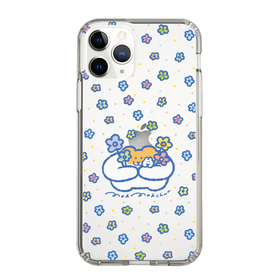 スリムプロテクションケース［ もくもくちゃん - フラワー ］