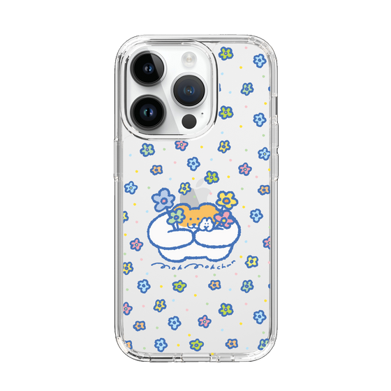 スリムプロテクションケース［ もくもくちゃん - フラワー ］