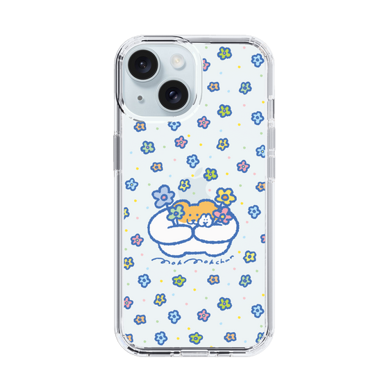 スリムプロテクションケース［ もくもくちゃん - フラワー ］
